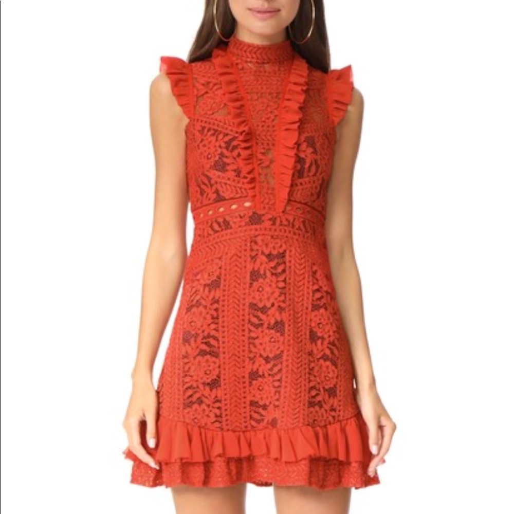 Three floor sienna dress in red